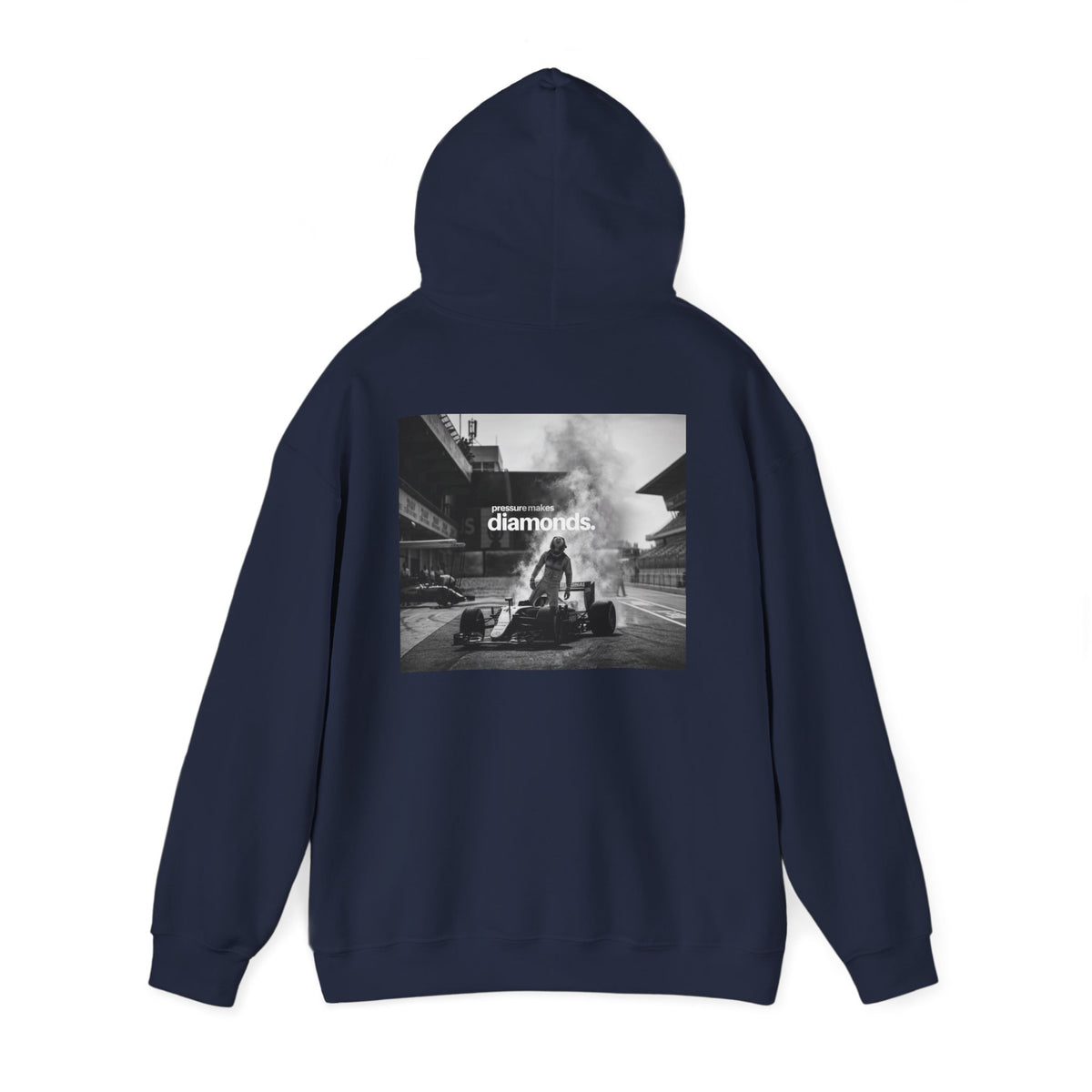 Racing Pit Crew Hoodie diamonds  Vintage F1 Back Graphic
