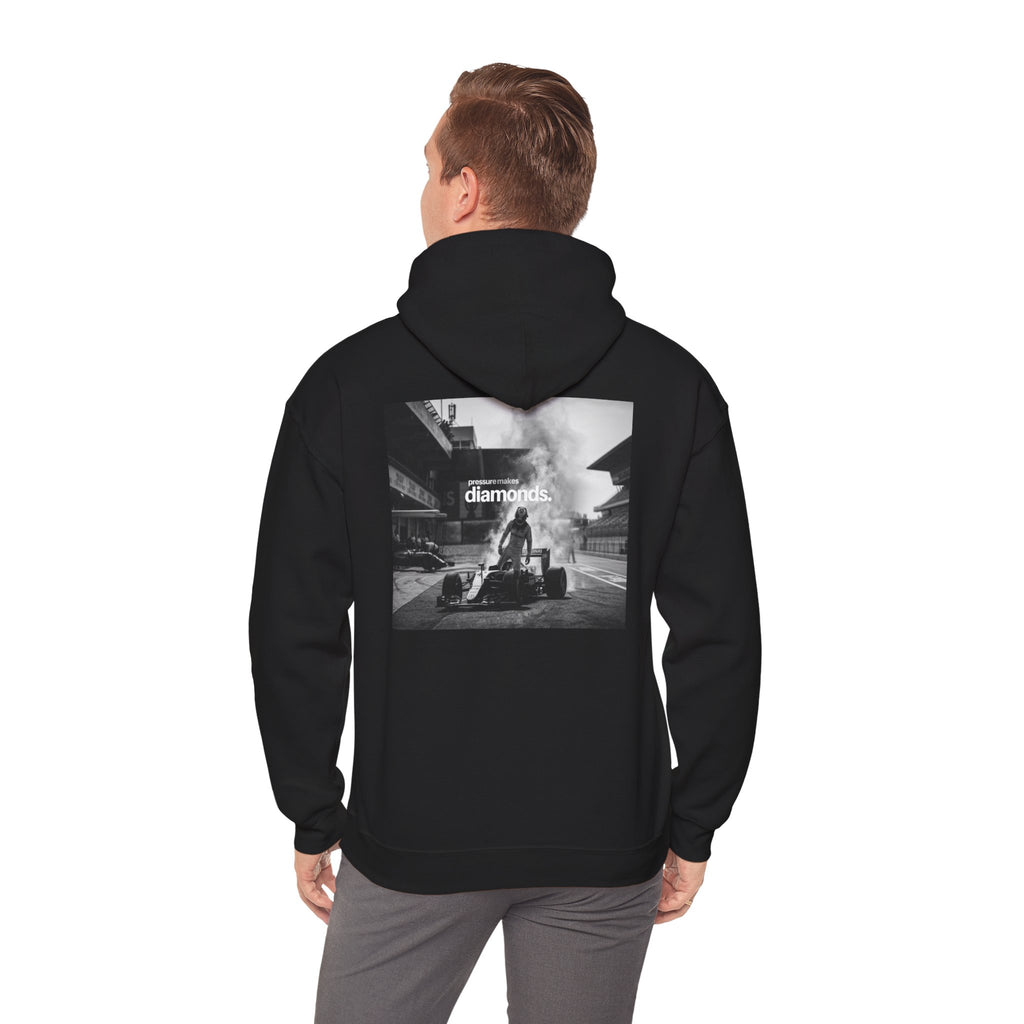 Racing Pit Crew Hoodie diamonds  Vintage F1 Back Graphic