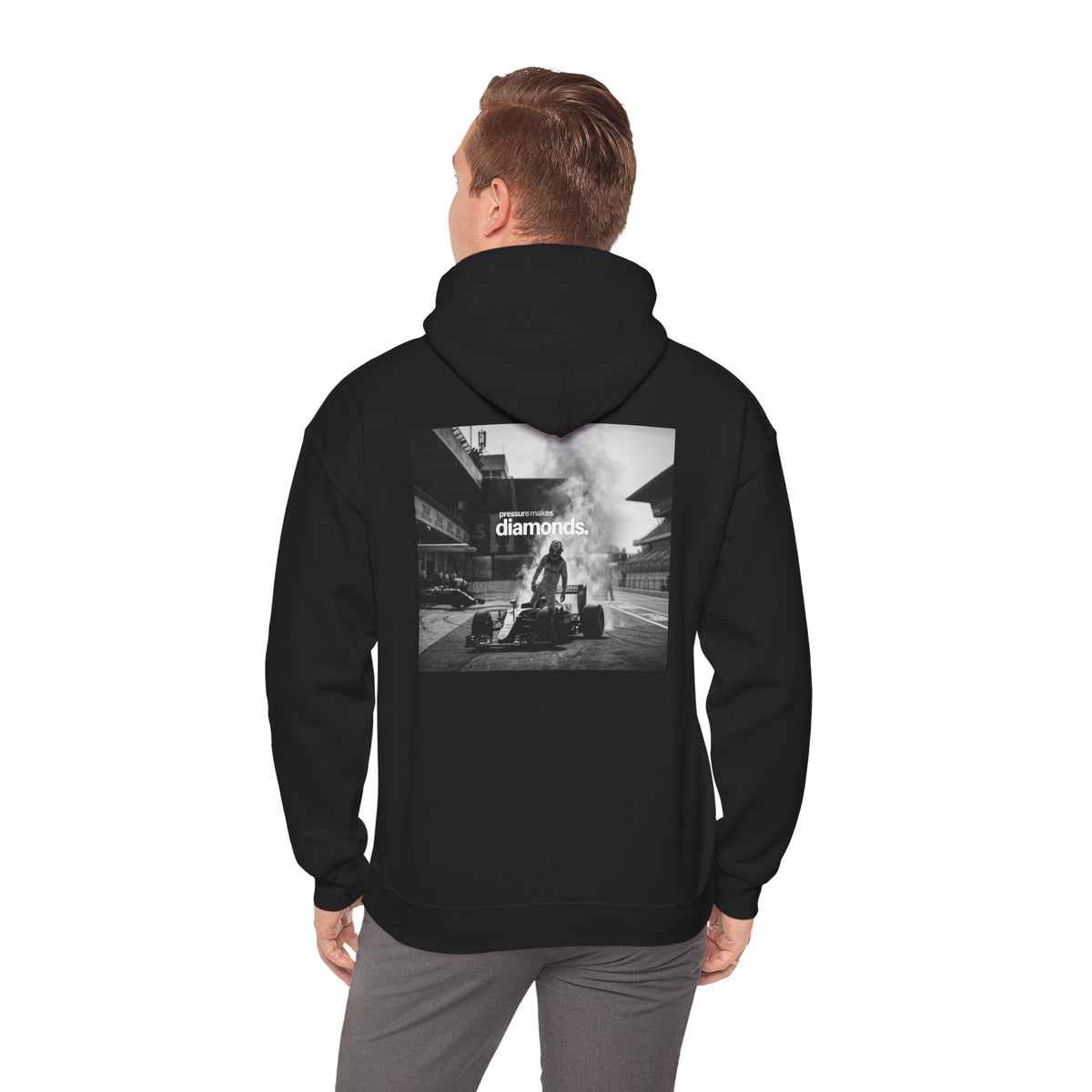 Racing Pit Crew Hoodie diamonds  Vintage F1 Back Graphic