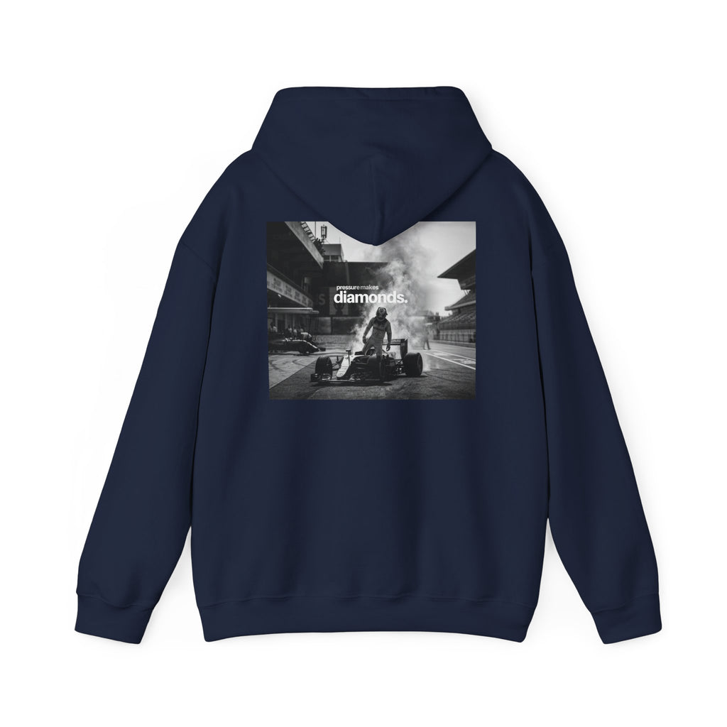 Racing Pit Crew Hoodie diamonds  Vintage F1 Back Graphic