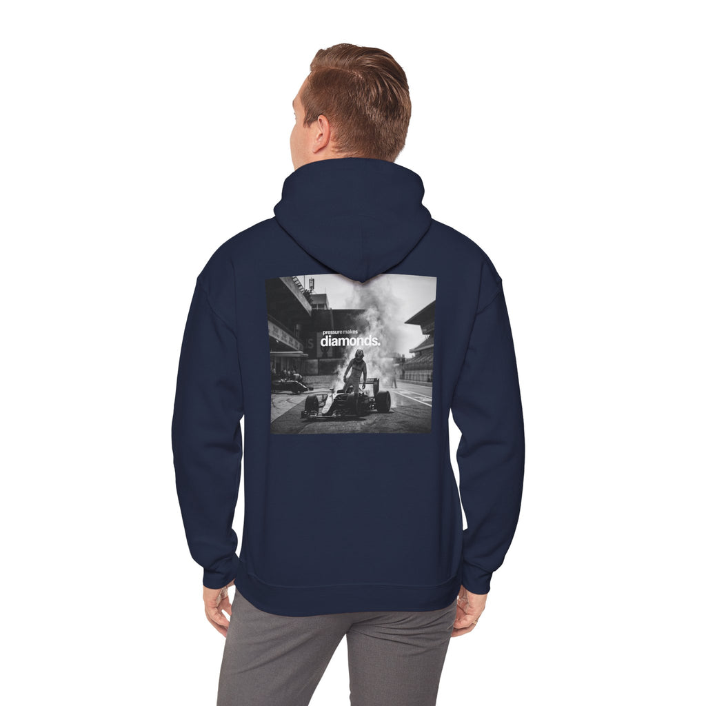 Racing Pit Crew Hoodie diamonds  Vintage F1 Back Graphic