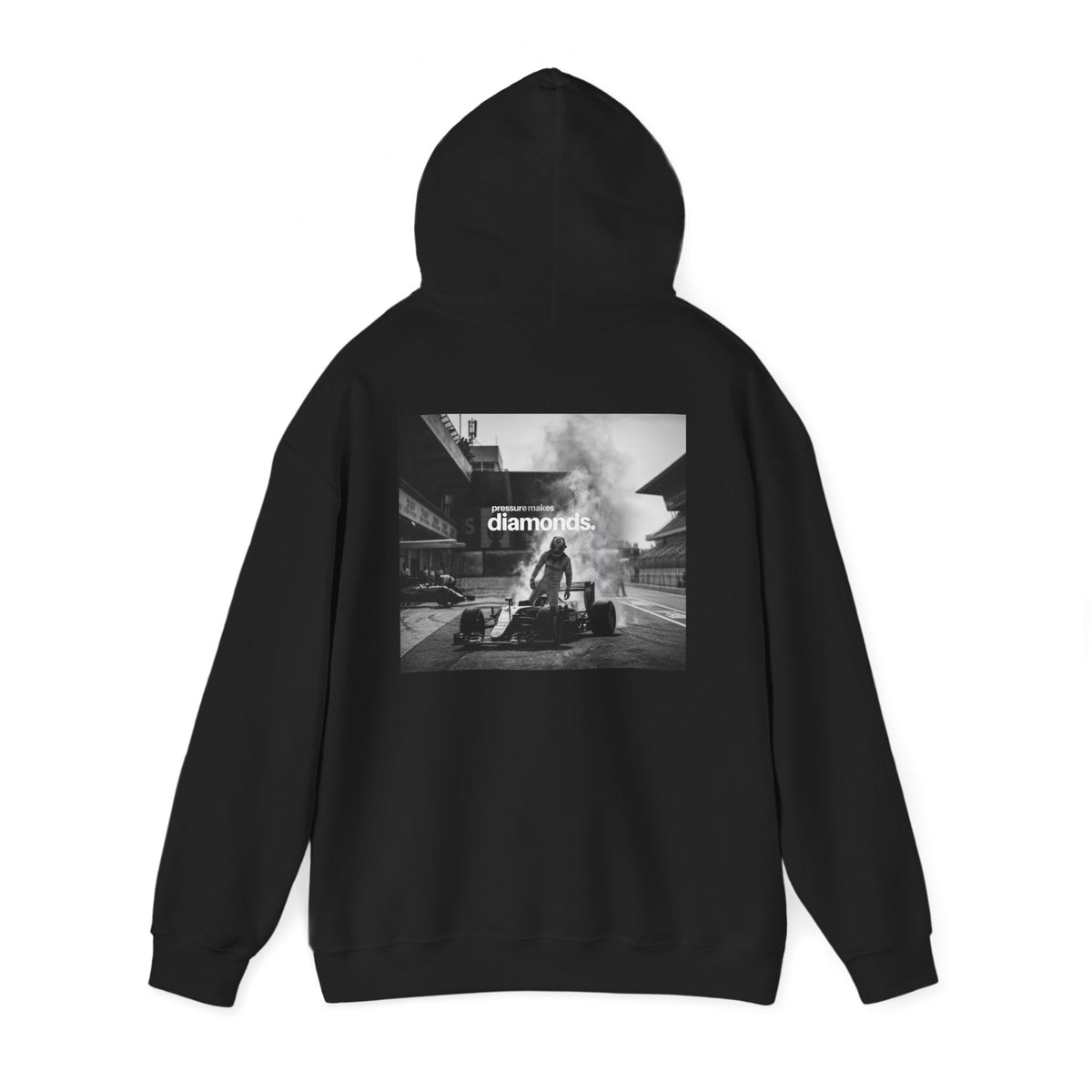 Racing Pit Crew Hoodie diamonds  Vintage F1 Back Graphic