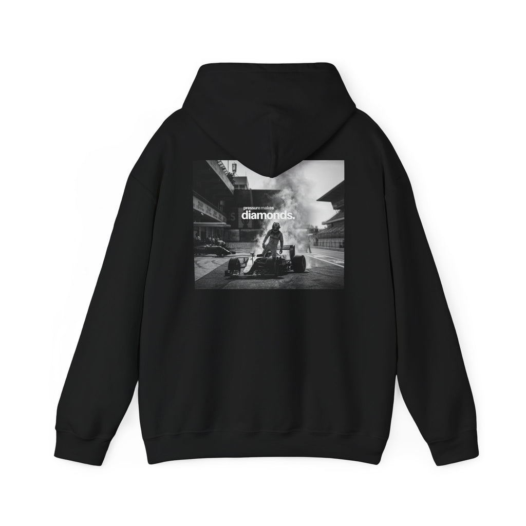 Racing Pit Crew Hoodie diamonds  Vintage F1 Back Graphic