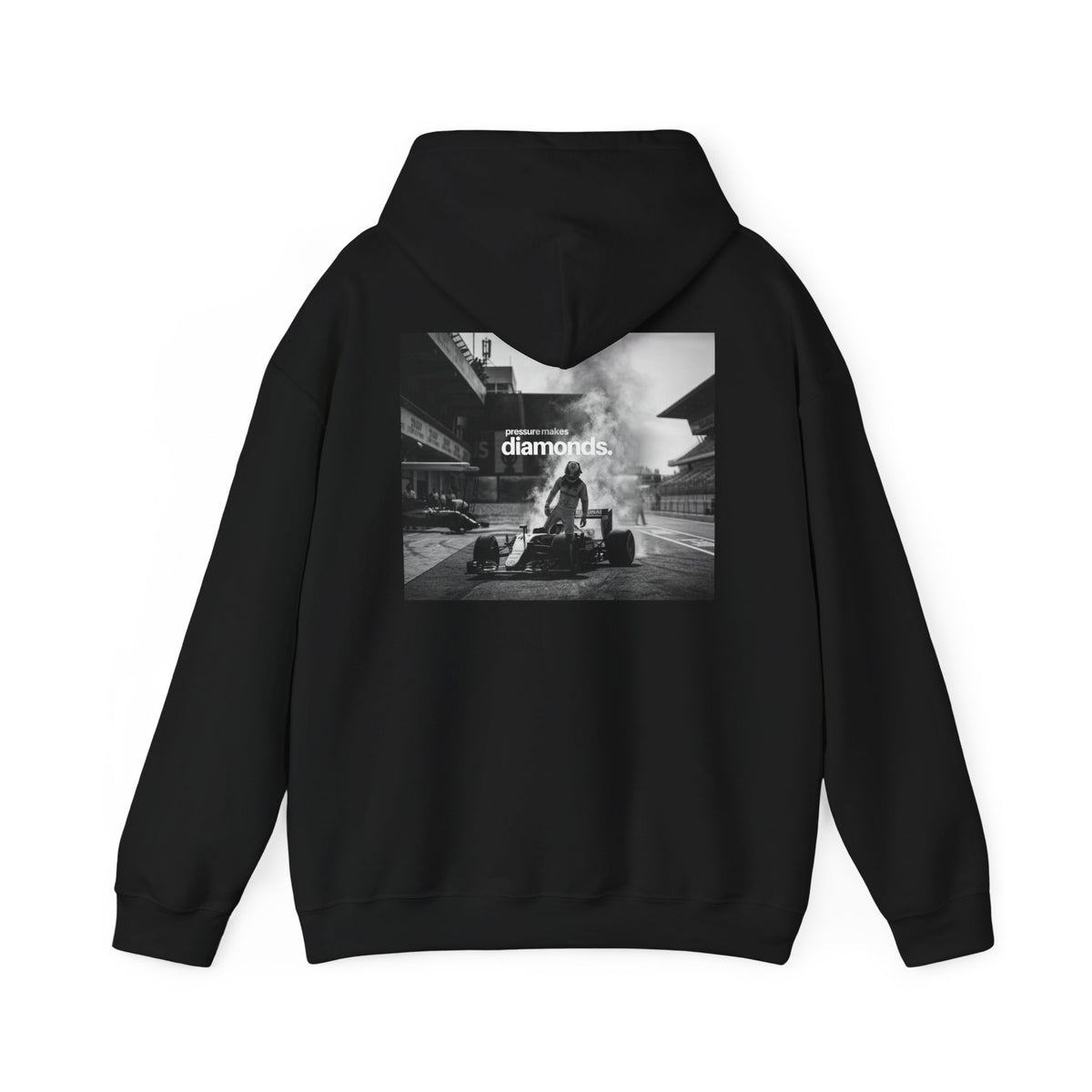 Racing Pit Crew Hoodie diamonds  Vintage F1 Back Graphic